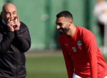 تهاني حسام حسن لمحمد صلاح بعد تسجيله هاتريك في مواجهة طرابزون ضد جالاتا سراي