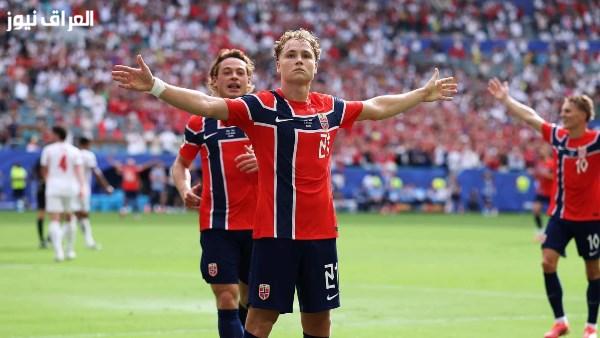 منتخب النرويج يتفوق على الدنمارك 2-1 في الشوط الأول بدوري الأمم الأوروبية