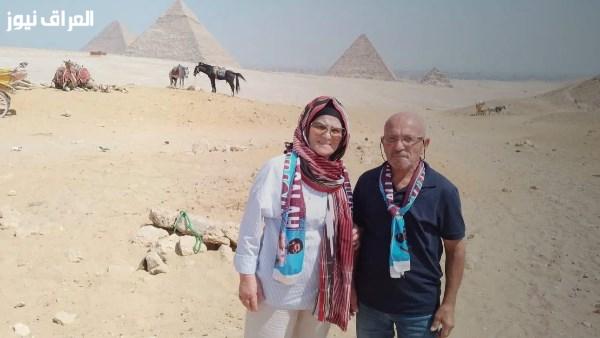 خديجة بطلة إعلان طرابزون تتجول في الأهرامات بشال مزين بصور محمد صلاح
