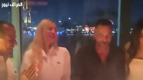 طارق العريان يحتفل بحضور زوجته نيكول وعيد ميلاده مع أصدقائه