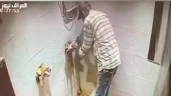 كاميرات المراقبة توثق سرقة خلاط مياه من مسجد في مصر الجديدة
