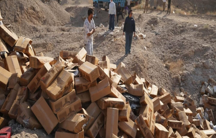 تدمير 72 طنًا من المواد الغذائية غير الصالحة للاستخدام في الكرخ
